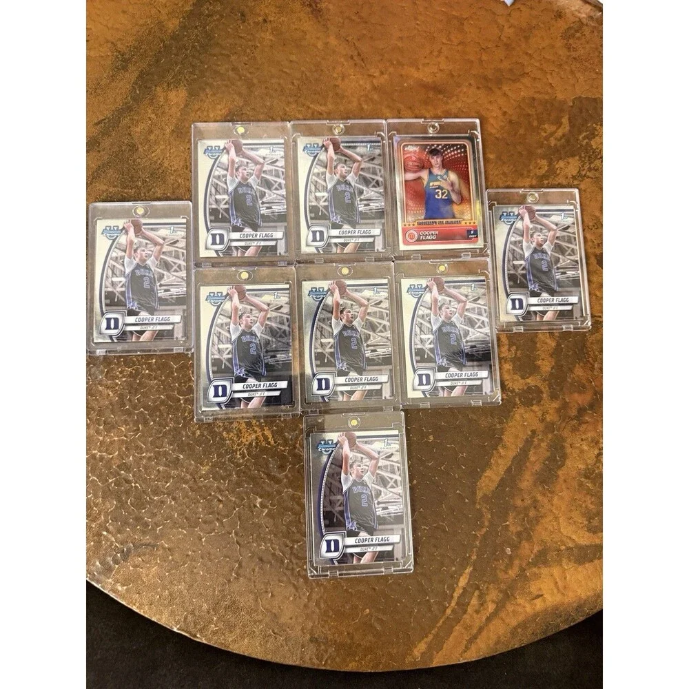 Lot Of 9 2025 Bowman Chrome U Basketball COOPER FLAGG 1st Bowman Duke And Mcdon